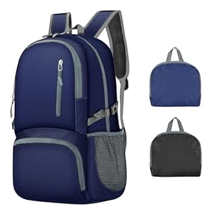 AURUZA 30L Travel Hiking Daypack,Water Resistant Lightweight Packable Backpack Foldable Ultralight Daypack for Camping Outdoor Gear Essentials Accessories