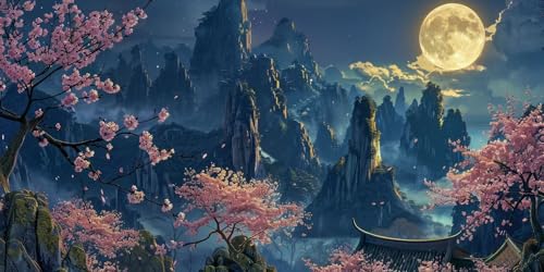 Peinture Diamond Enfant et adulte paysage lune kit 5D DIY