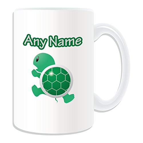 Tazza Personalizzata Con Motivo Tartaruga – Ceramica Verde, Personalizzabile Con Nome E Messaggio, Regalo Unico Per Compleanni E Natale - 2