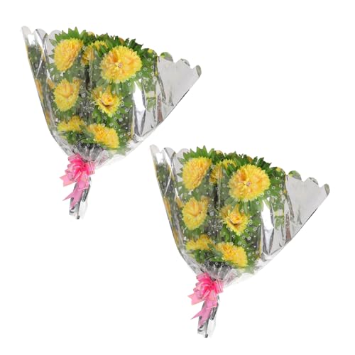 SOLUSTRE 2 Piezas Ramillete de Flores Artificiales para Cementerio Diseño y Realista para Conmemoración Qingming Decoración para Tumbas y Memoriales
