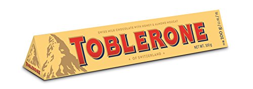 Toblerone Milk Chocolate with Honey and Almond Nougat Pouch, 100 Gram