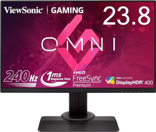 ViewSonic ビューソニックジャパン 23.8インチ ゲーミングモニター XG2431 (240Hz/フルHD/IPS/DisplayHDR 400/1ms/AMD FreeSync™ Premium/Blur Busters 2.0 認証/高さ調整/HDMI,DP,USB/フリッカーフリー/ブルーライトフィルター/3年保証)