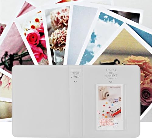 Image of ZENKO 64-Pocket Album + 5 Magnetic Frames fits Fujifilm Instax Film Roll Mini (12, 11, 9, 8, 40, Evo, Liplay), Mini Link Printer, Polaroid Snap Touch, PIC-300, Z2300 Mint Instant Cameras (Grey)