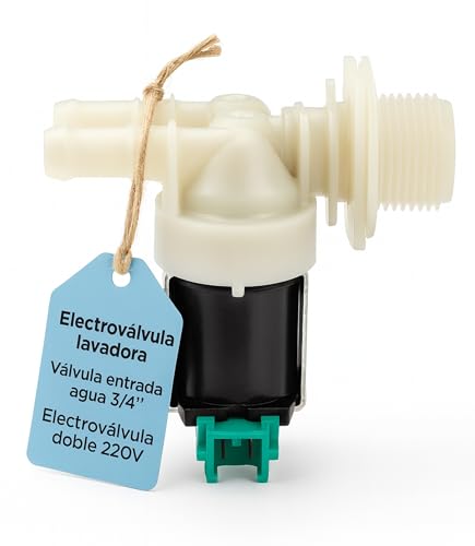 RECAMBIOS DREYMA Electroválvula Doble 2 Vías 220V Salida 180° Compatible Bosch Balay Neff Siemens AEG Electrolux 00171261 00428210 Rosca 3 4 Montaje Rápido Repuesto Profesional Fiable Pro