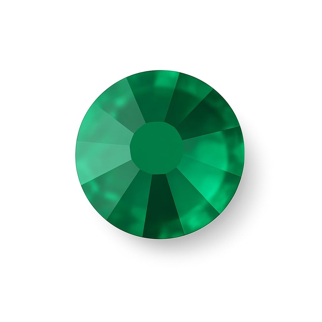Factory Pack of 1440 x EIMASS® 7787 Range Non Hot Fix Glass Gems, Flat Back Glass Crystals, Flat Back Rhinestones (Blue Zircon Green ss20 (4.8mm))