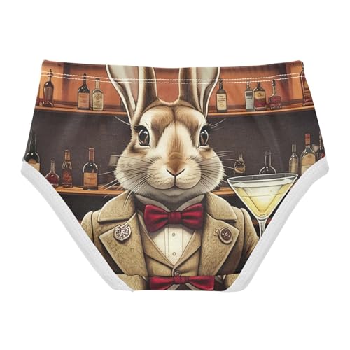 Cotton Toddler Underwear Custom Sophisticated Rabbit Vintage Bunny Panties Little Girl Florals Kids Briefs Undies 2t2