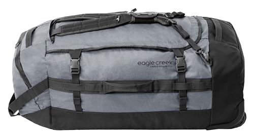 Eagle Creek Cargo Hauler Wheeled Duffel - Durable Duffel Bag for Travel - Easy Access Compartment - Deployable Backpack Straps - Lockable Zipper Opening - Charcoal - 130L3