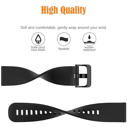 2 Pack Waterproof Wristband Compatible with Garmin Vivoactive 4S / Venu 3S / Venu 2S / Vivomove 3S, Quick Release 18mm Replacement Strap for Women Men (black/navy) by Gleenice - Image 4