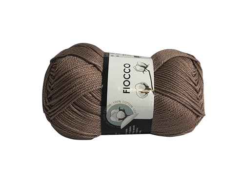 Fiocco Gomitoli di Cotone 100% Naturale per Uncinetto, 50g 125m,