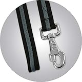 Maretial: Baumwolle York Longe Longierleine für Pferde Softlonge Pferdelonge für Reitsport 8,5m (grau-schwarz)