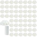 AVIVIHO 65pcs Fake Flowers White Hydrangea Artificial Flowers Bulk (Not Squished, No Steaming Need) Ivory Silk Flowers with Stems for Wedding Decor,Home,Baby Shower,Table Centerpieces Decoration