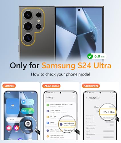 Image of FNTCASE for Samsung Galaxy S24 Ultra Case: [Fit for Magsafe] [Full Camera Protection] Translucent Matte Cases with [Screen Protector] Military Grade Shockproof Protective Phone Cover
