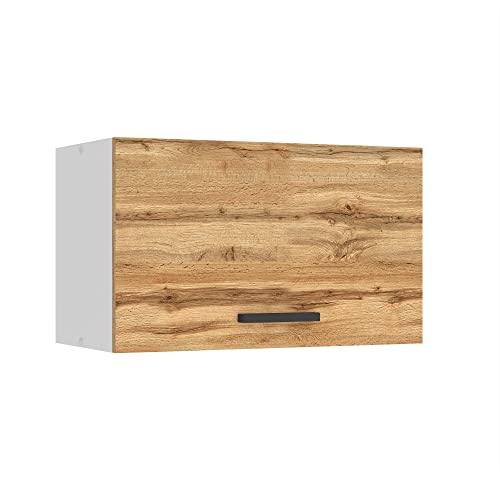 Belini Hängeschrank Küche, Küchenschränke SGP. Breite 60 cm. Oberschrank mit 1 Tür, Küchenhängeschränke, Wandschrank Hängend, Wotan-Eiche