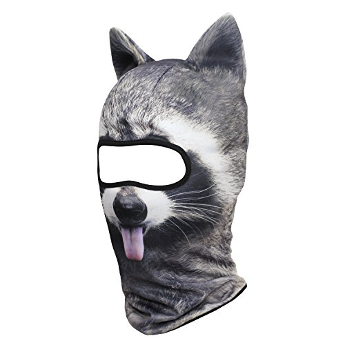 Image of WTACTFUL 3D Animal Ears Balaclava, Breathable Face Mask for Halloween