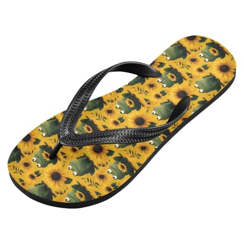 Flip Flop Sandals Cute Frog Print for Women Men Beach Outdoor XS2