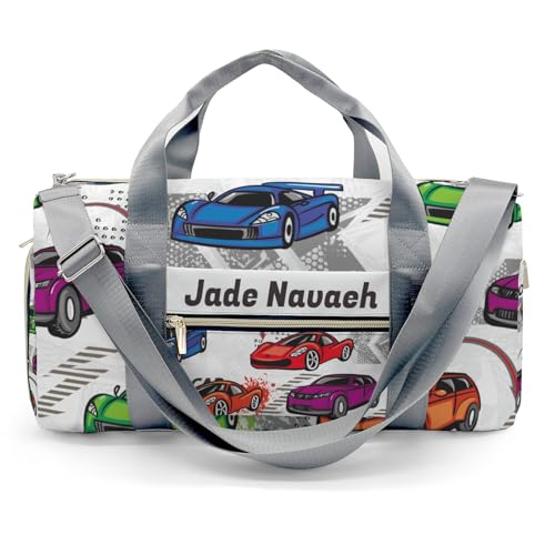 Personalized Grunge Sport Race Cars Customized Multi-functional Handbag Travel Bag,Sports and Fitness Duffel Bag