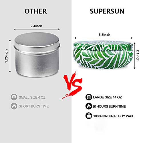 Citronella Candles Outdoor Large 3 X 14Oz, 240 Hours Burning Time 3-Wicks Soy Wax Jar Candles For Home Patio Yard Garden Balcony Backyard #TOP1