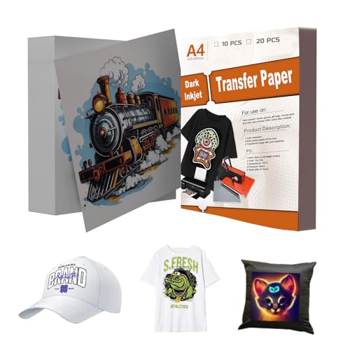 Papier transfert pour tissus foncés A4 idéal loisirs créatifs et t-shirts personnalisés