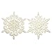 Coasters Set of 12 Felt Absorbent Snowflake Coaster for Drinks - Desktop Protection Prevent Furniture Damage - Ivory White Absorbs Moisture - Tabletop Drink Coasters - 2 Style