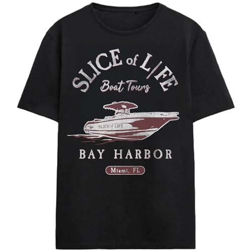 Dexter Slice of Life Boat Tours Adult Black Crew Neck Short Sleeve T-Shirt