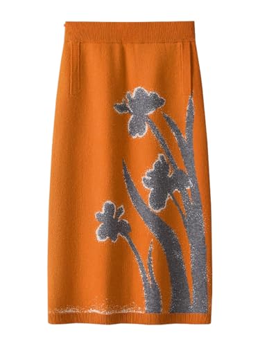 Jupe maxi en laine tricotée idéale pour les journées froides d'hiver HangErFeng