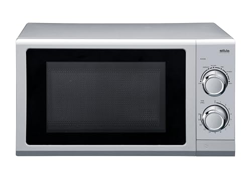 Silva Homeline MW-U 25.4 - Microonde da incasso 700 W, 17 l, 6 livelli di potenza con scongelamento, timer da 30 minuti, segnale acustico, piatto girevole in vetro da 24,5 cm, materiale di montaggio