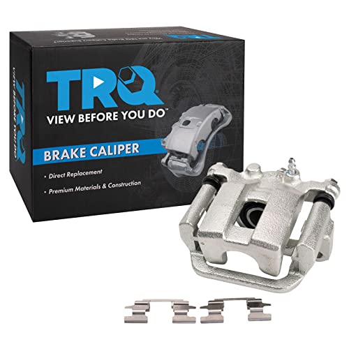 Image of TRQ Rear Right Brake Caliper w /Bracket Passenger Side | For 2013-2021 Nissan Leaf 2014-2020 Rogue 2017-2022 Rogue Sport