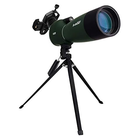 Svbony SV28 Spektiv 25-75x70 Abgewinkeltes Okular Wasserdicht BAK4 Prisma Monokular mit Stativ Handy Adapter Tragetasche Spektive für Sportschützen Vogelbeobachtung Cover