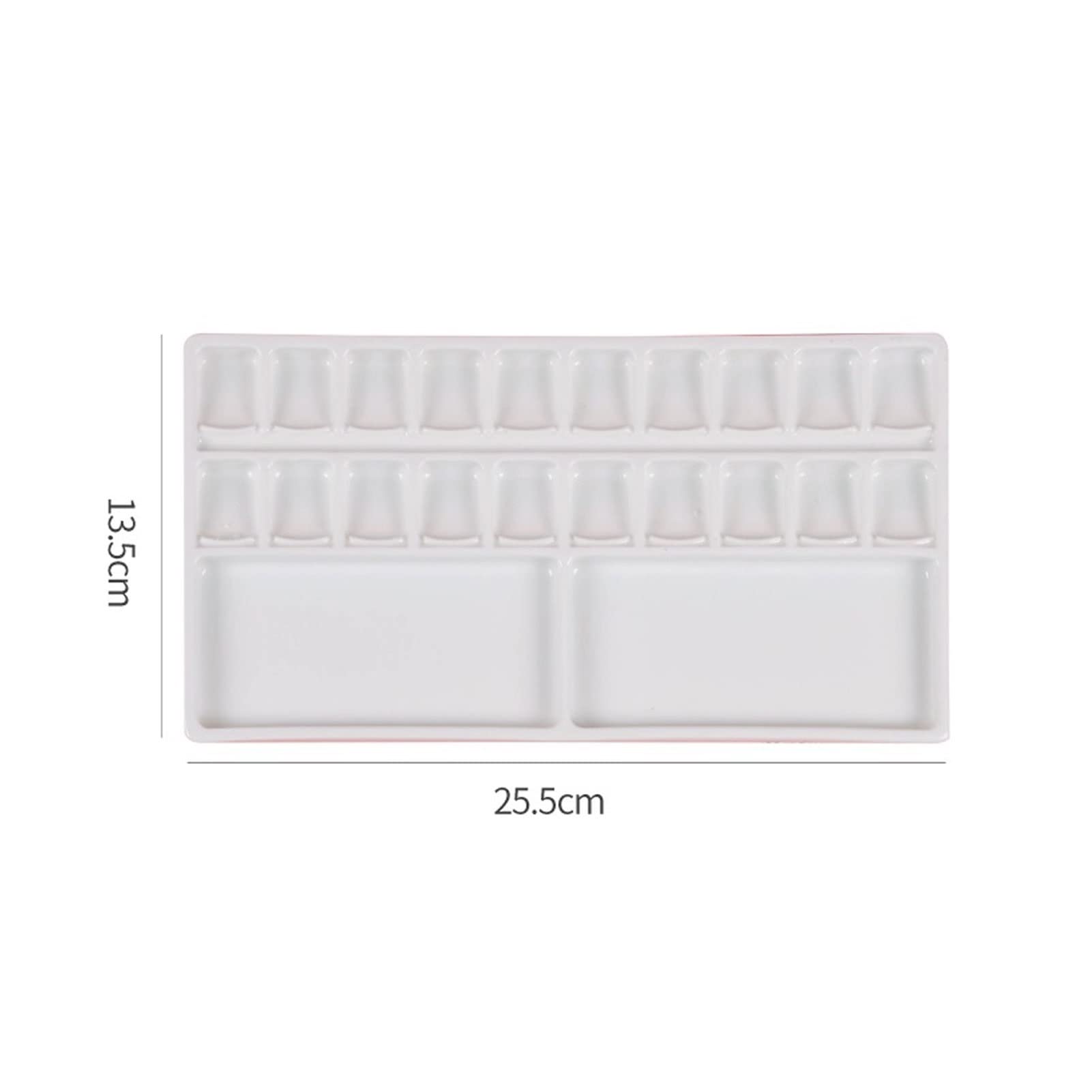 Paleta Porcelanowych Farb Akwarelowych, Prostokątna Paleta Do Malowania Ceramiki Mieszanej Z Wieloma Siatkami, Używana Do Malowania Olejnego, Gwaszu Itp.
