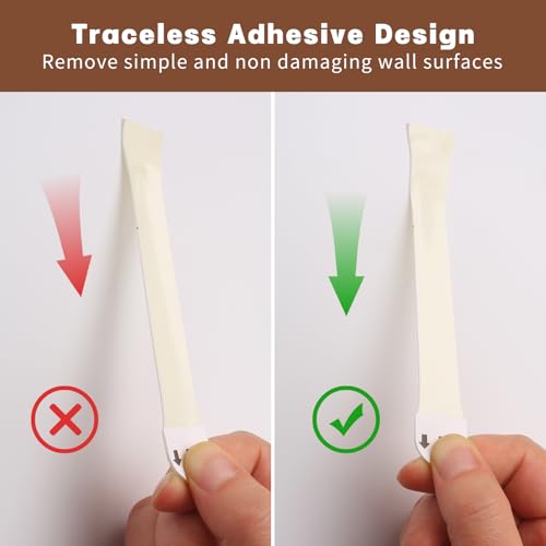 Image of 18Pcs Hooks Picture Hanging, Picture Hangers for Sawtooth /Wire Back Frames with Adhesive Backing, 18 Large Removable Adhesive Strips, No Nails Picture Hooks