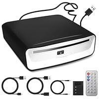 CD/DVD Player Auto Extern, Tragbarer CD Player Auto & Auto Radio CD/DVD Player mit USB A Anschluss, für Android Autoradio, Laptop & Fernseher, Plug & Play Unterstützung
