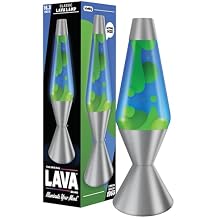 Lava The Original Lamp - 16.3" Emerald Tide Classic Liquid Motion Lamp - Yellow Wax and Blue Liquid - Item #5139