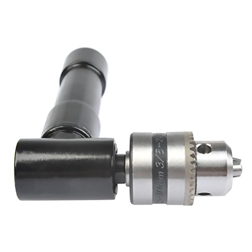 Ofnmy Cordless Right Angle Drill Attachment Adapter 90 Degree Handle Chuck 3/8" Keyed Chuck 8Mm Hex Shank Power Tool Accessory (Jaw Chuck Range/1.0Mm-10Mm) #TOP4