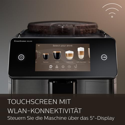Foto von Saeco Kaffeevollautomat GranAroma Deluxe, Edelstahl, 18 Kaffeespezialitäten