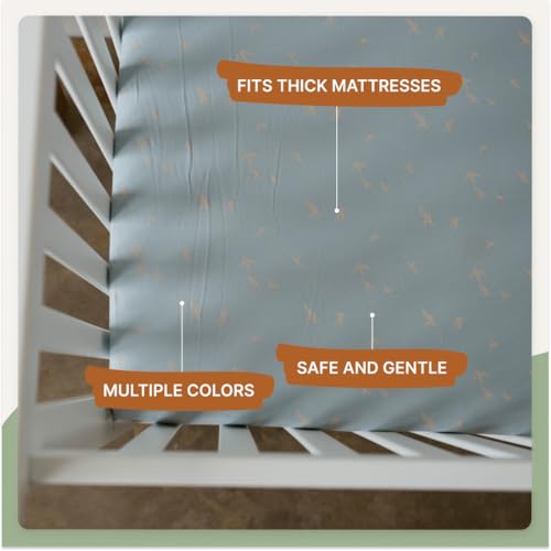 Image of Parker Baby Soft & Durable Fitted Baby Crib Sheets | Snug Fit for Standard Crib Mattresses | Machine Washable, Fade-Resistant & Modern Nursery Designs
