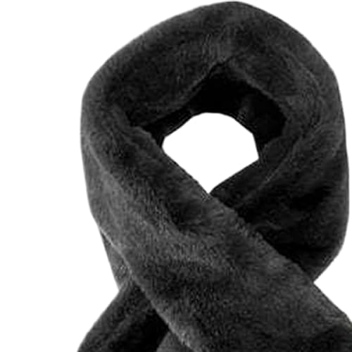 Bufanda de pelo sintético con bolsillo oculto antirrobo para invierno 7