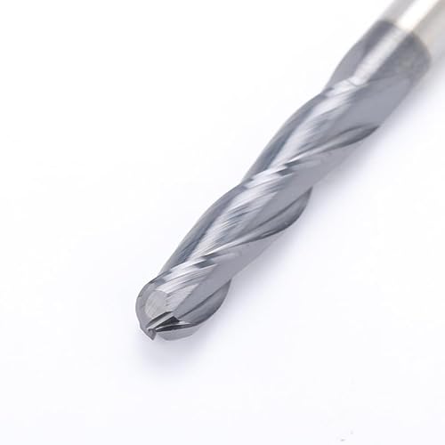 Genmitsu 5-tlg. Kugelkopffräser, CNC-Fräser, 1/4-Zoll-Schaft, CNC-Fräser aus Wolframstahl mit 3-schneidigem Schnitzfräser-Set, 3 Zoll Gesamtlänge, TiAlN-beschichtet, 3BNC05