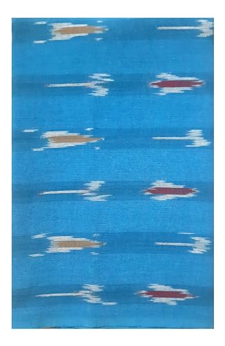 Image of Cotton Pochampally ikat unstitched blouse, Kurthi, long frock fabric material for women (1 meter, 2 meters & 3 meters)