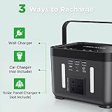 DBPOWER Portable Power Station, Peak 350W Backup Lithium Battery 250Wh 110V Pure Sine Wave AC Outlet Solar Generator Supply(Solar Panel Not Included) for Emergency Outdoor Camping Fishing Hunting CPAP - 4