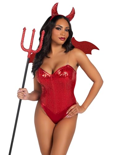 Leg Avenue Womens 2 Pc Devil Kit, Red, O/S