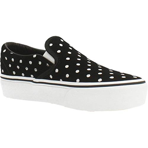 Vans Vans Classic Slip-On Platform (Suede Polka Dot) Black/True White Womens 8.5 / Mens 7
