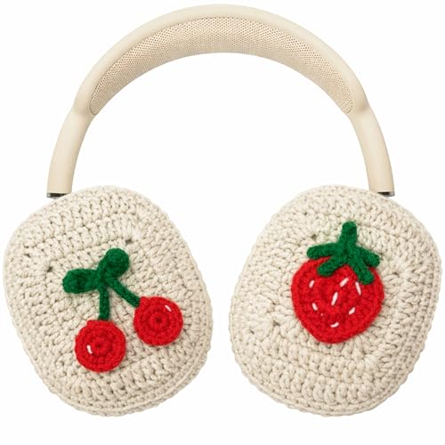 Handmade Airpods Max Cover - Apple Headphone Cover Cute Design Crochet, Airpod Max Ear Covers, Airpod Max Accessories, Apple Max Pro Headphone Covers, Air Pod Max Stylish Design (Red Cherry)