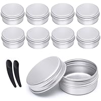 GAUATO 9 Stück Aluminium Döschen 20ml, Cremedosen zum Befüllen mit Deckel, Leer Rund Lippenbalsam Behälter Reise Salbentiegel, Salbendosen Kleine Tiegel für Lotion, Creme, Mini-Kerzen, Kosmetik