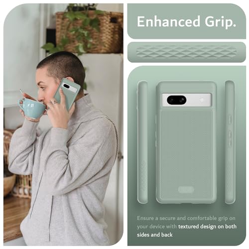 Image of TUDIA MergeGrip Magsafe Compatible for Google Pixel 7a Case - Green Lily