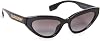 Lentes de sol BURBERRY Debbie para mujer, negro/gris degradado, talla única 1