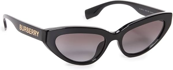 Lentes de sol BURBERRY Debbie para mujer, negro/gris degradado, talla única