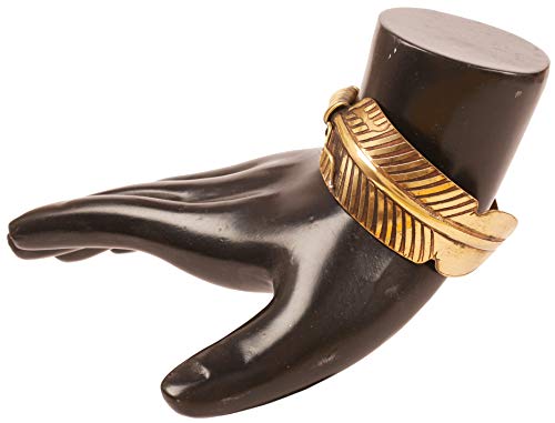 Image of Touchstone Indian Bollywood Desire Brass Base Exotic Workmanship Free Size Cuff Bracelet in Antique Gold Or White Or Copper Tone for Women.
