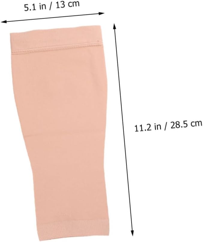 Outanaya 1pair Women Compression Socks for Sports Pressure Relief Calf Support Stockings Breathable Stretchy Beige Xl for Reducing Fatigue and Swelling