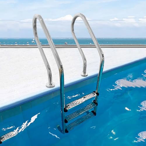 Escalera para piscina acero inoxidable 2 peldaños antideslizante miniatura 2