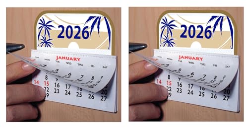 Mini Stick-on Calendar - Monthly Peel and Stick Calender for Car,Truck, Laptop, Fridge, Home, Auto, Office.